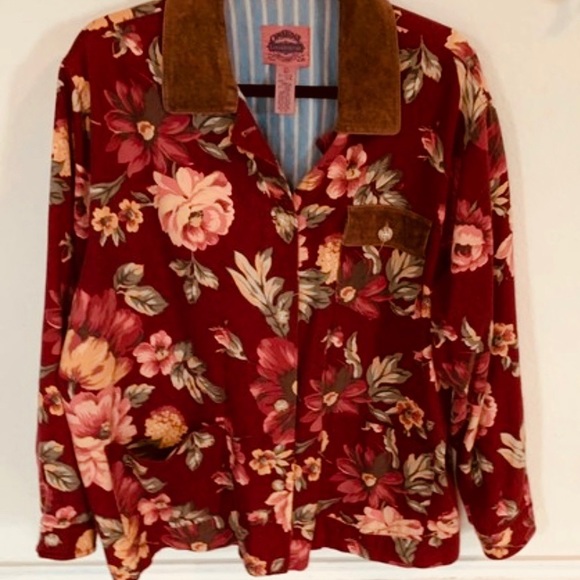 Cambridge Floral Jacket 100% cotton size large - Picture 1 of 8